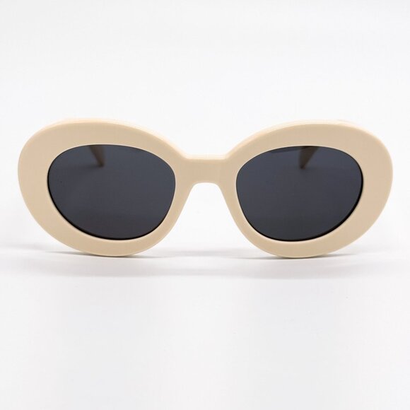 NEW CL40312U 25A ROUND IVORY WOMEN SUNGLASSES CELINE - Picture 4 of 11